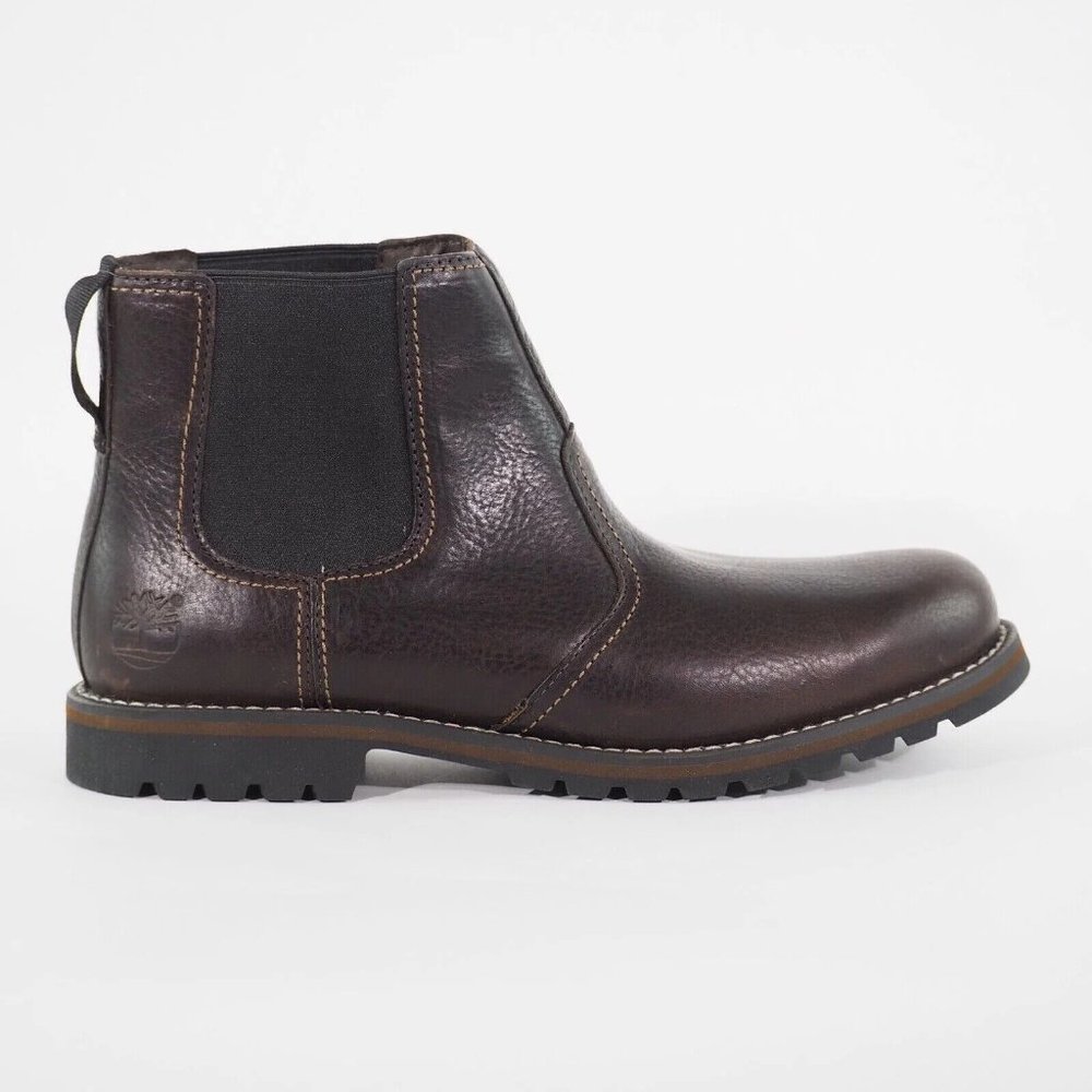 Timberland Men's Larchmont Dark Brown Leather Chelsea Boot 9706A ALL SIZES